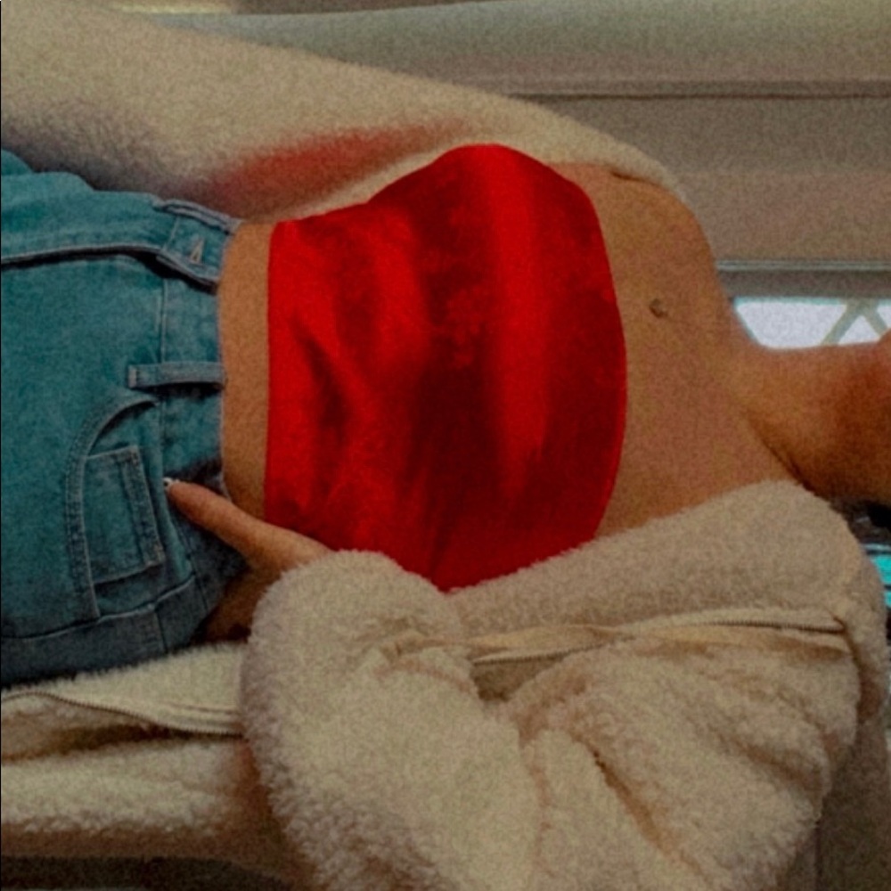 🍒Satin lace up tube top🍒